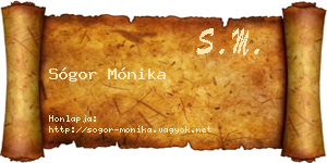 Sógor Mónika névjegykártya