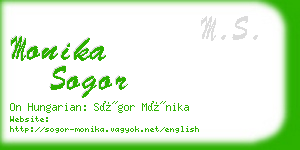 monika sogor business card